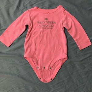 4/$12 Carter’s Long Sleeve Baby Girl Onesie 12M